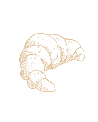 کروسان ژامبون بوقلمون و تخم‌مرغ